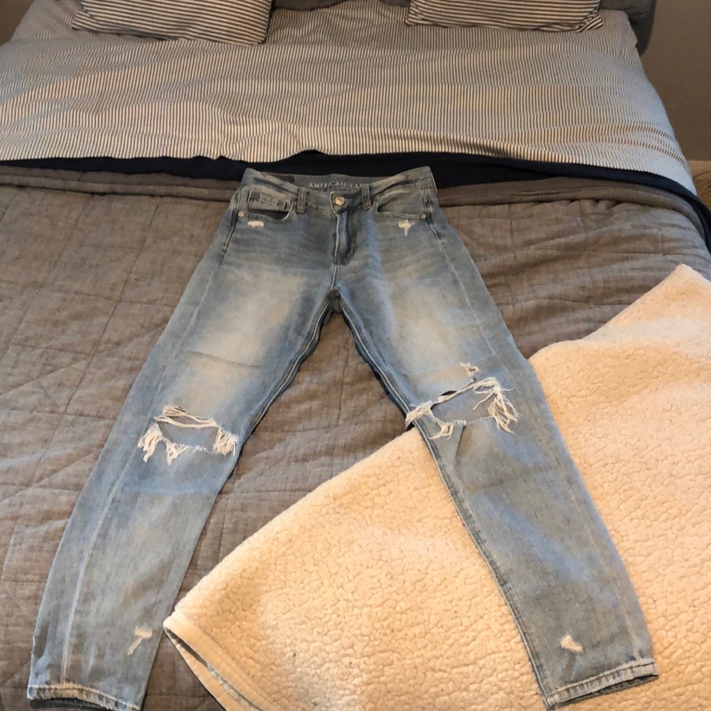 Distressed Mom Jeans